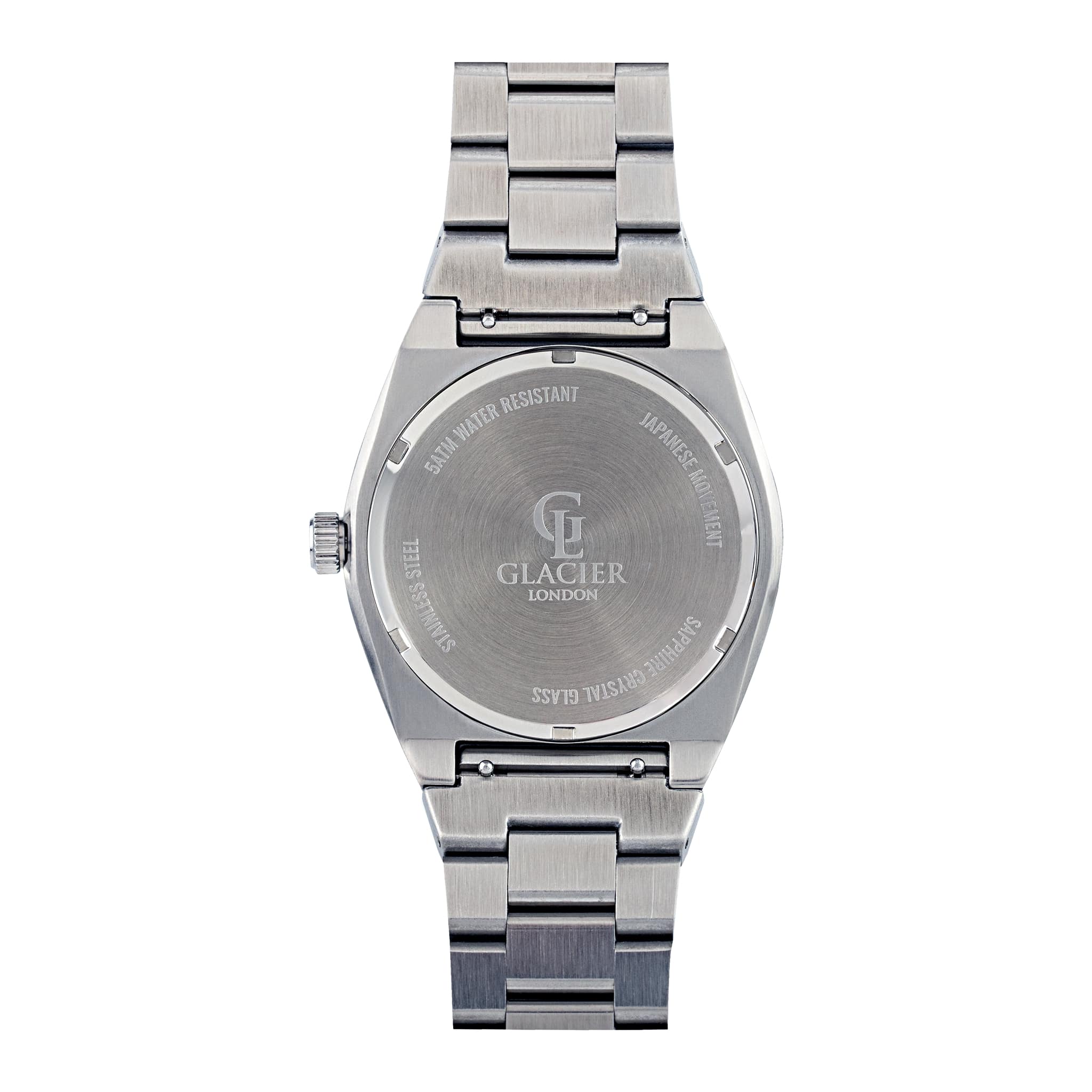 Silver Frosted Ice Blue Sunray Watch